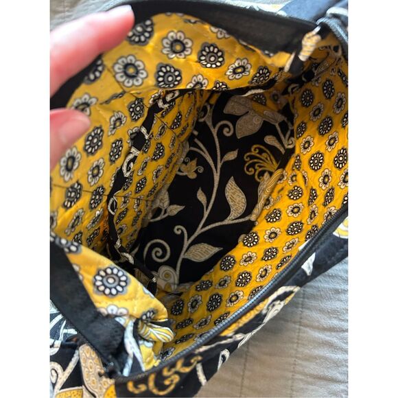 Vera Bradley On the Go Shoulder Purse Yellow Bird Style - Picture 11 of 13
